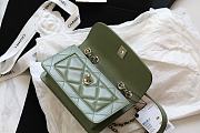 Chanel FU Vintage Green Flap Bag Size 20 × 12 × 8 cm - 6