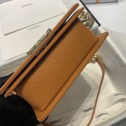 Chanel Boy Handbag Grain Calfskin Caramel A67085 Size 20 cm - 3