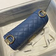 Chanel Boy Handbag Grain Calfskin Sky Blue A67085 Size 20 cm - 4