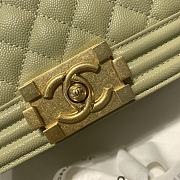 Chanel Boy Handbag Grain Calfskin Olive Green A67086 Size 25 cm - 5