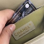 Chanel Boy Handbag Grain Calfskin Olive Green A67085 Size 20 cm - 4