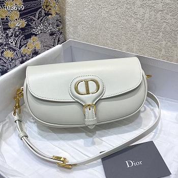 Dior Bobby East-West Bag White Box Calfskin Size 21 x 12 x 5 cm