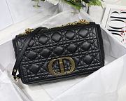 Dior Medium Caro Bag Black Supple Cannage Calfskin Size 25.5 x 15.5 x 8 cm - 2