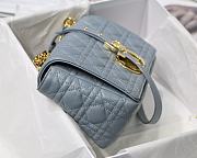 Dior Medium Caro Bag Cloud Blue Supple Cannage Calfskin Size 25.5 x 15.5 x 8 cm - 3