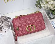 Dior Medium Caro Bag Pink Supple Cannage Calfskin Size 25.5 x 15.5 x 8 cm - 1
