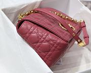 Dior Medium Caro Bag Pink Supple Cannage Calfskin Size 25.5 x 15.5 x 8 cm - 3