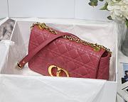 Dior Medium Caro Bag Pink Supple Cannage Calfskin Size 25.5 x 15.5 x 8 cm - 4