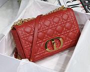 Dior Medium Caro Bag Red Supple Cannage Calfskin Size 25.5 x 15.5 x 8 cm - 5
