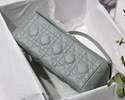 Dior Medium Caro Bag Gray Supple Cannage Calfskin Size 25.5 x 15.5 x 8 cm - 4