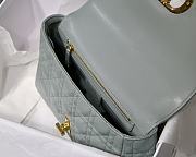 Dior Medium Caro Bag Gray Supple Cannage Calfskin Size 25.5 x 15.5 x 8 cm - 5