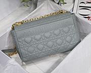 Dior Medium Caro Bag Gray Supple Cannage Calfskin Size 25.5 x 15.5 x 8 cm - 2