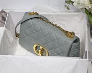 Dior Medium Caro Bag Gray Supple Cannage Calfskin Size 25.5 x 15.5 x 8 cm - 3