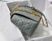 Dior Medium Caro Bag Gray Supple Cannage Calfskin Size 25.5 x 15.5 x 8 cm - 6