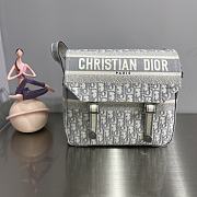 Diorcamp Bag Gray Dior Oblique Embroidery M1291 Size 28.5 x 25 x 12 cm - 1