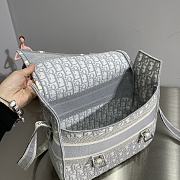Diorcamp Bag Gray Dior Oblique Embroidery M1291 Size 28.5 x 25 x 12 cm - 5