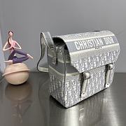 Diorcamp Bag Gray Dior Oblique Embroidery M1291 Size 28.5 x 25 x 12 cm - 3