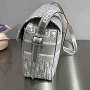 Diorcamp Bag Gray Dior Oblique Embroidery M1291 Size 28.5 x 25 x 12 cm - 2
