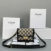 Celine Teen Triomphe Bag Triomphe Black 188882 Size 18 x 14 x 6 cm - 1