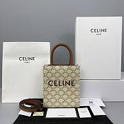 Celine Mini Vertical Cabas White 194372 Size 17 × 21 × 4 cm - 1
