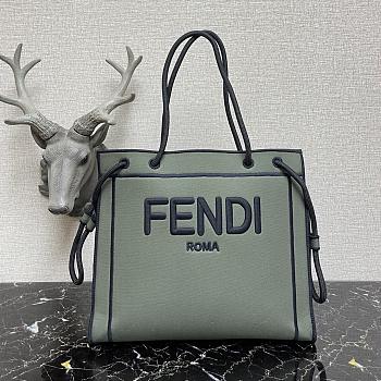 Fendi Roma Tote Bag Khaki Green Size 27 x 35.5 x 8.5 cm