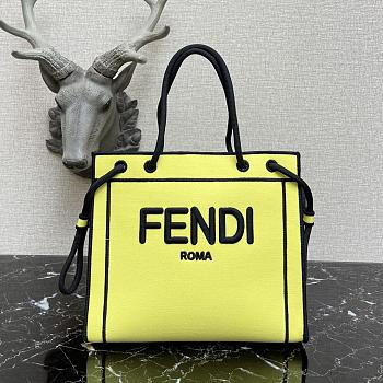 Fendi Roma Tote Bag Yellow Size 27 x 35.5 x 8.5 cm
