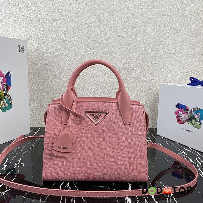 Prada Kristen Handbag Pink 1BA297 Size 26 x 20 x 13.5 cm - 1