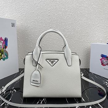 Prada Kristen Handbag White 1BA297 Size 26 x 20 x 13.5 cm