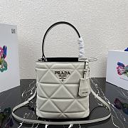 Prada Spectrum Leather Bag White 1BA319 Size 21.5 x 20 x 12.5 cm - 1
