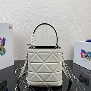 Prada Spectrum Leather Bag White 1BA319 Size 21.5 x 20 x 12.5 cm - 4