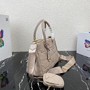 Prada Small Lampskin Galleria Bag Beige 1BA863 Size 28 x 20 x 12 cm - 5
