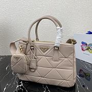 Prada Small Lampskin Galleria Bag Beige 1BA863 Size 28 x 20 x 12 cm - 3