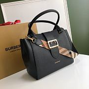 Burberry Medium Bucket Bag Black Grain Leather Size 30 x 27.5 x 17.5 cm - 6