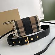Burberry The Small Buckle Bag In House Check And Black Leather Size 19.5 cm - 6