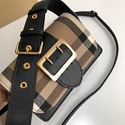 Burberry The Small Buckle Bag In House Check And Black Leather Size 19.5 cm - 3