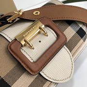 Burberry The Small Buckle Bag In House Check And Brown Leather Size 19.5 cm - 2