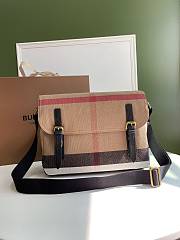  Burberry  Messenger Check Baildon Brown Canvas Bag Size 34 x 24.5 x 10 cm - 1