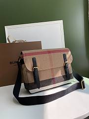  Burberry  Messenger Check Baildon Brown Canvas Bag Size 34 x 24.5 x 10 cm - 2