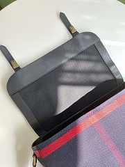 Burberry Messenger Black Leather & Navy Canvas Bag Size 34 x 24.5 x 10 - 5