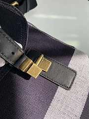 Burberry Messenger Black Leather & Navy Canvas Bag Size 34 x 24.5 x 10 - 3