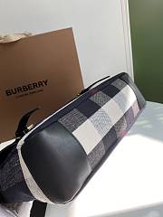 Burberry Messenger Black Leather & Navy Canvas Bag Size 34 x 24.5 x 10 - 2
