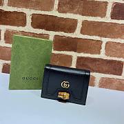 GUCCI DIANA CARD CASE WALLET BLACK 658244 SIZE 11 x 8 x 2.5 cm - 1