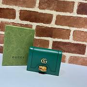 GUCCI DIANA CARD CASE WALLET GREEN 658244 SIZE 11 x 8 x 2.5 cm - 1
