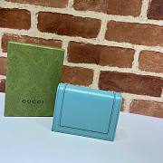 GUCCI DIANA CARD CASE WALLET LIGHT BLUE 658244 SIZE 11 x 8 x 2.5 cm - 5