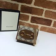 GUCCI 1955 HORSEBIT SMALL WALLET WITH CHAIN 623180 SIZE 11 x 8.5 x 3 cm - 1