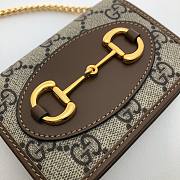 GUCCI 1955 HORSEBIT SMALL WALLET WITH CHAIN 623180 SIZE 11 x 8.5 x 3 cm - 3