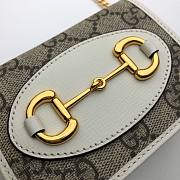 Gucci 1955 Horsebit Small Wallet With Chain White 623180 SIZE 11 x 8.5 x 3 cm - 3