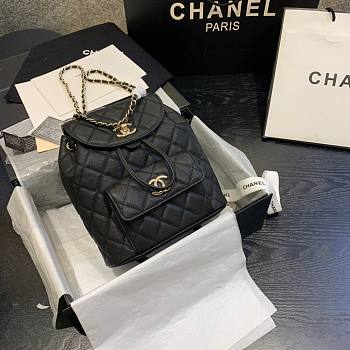 Chanel Backpack Black AS1371 Size 21.5 X 24 X 12 cm