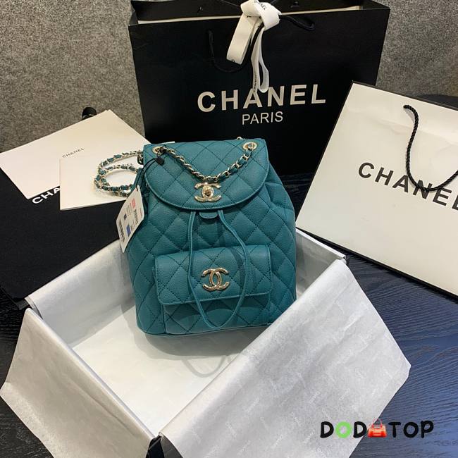 Chanel Backpack Amazon Green AS1371 Size 21.5 X 24 X 12 cm - 1