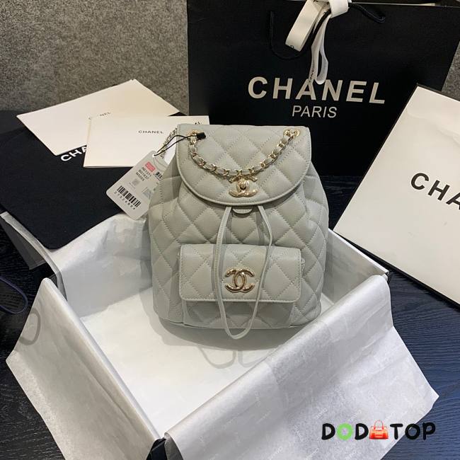 Chanel Backpack Gray AS1371 Size 21.5 X 24 X 12 cm - 1