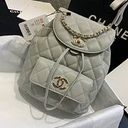 Chanel Backpack Gray AS1371 Size 21.5 X 24 X 12 cm - 4